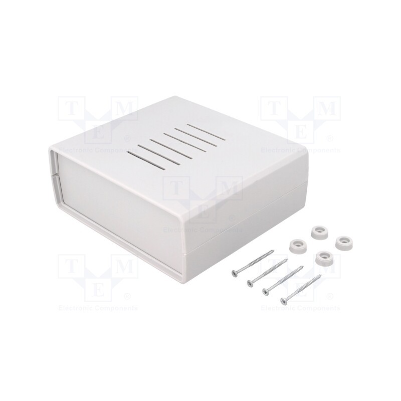 1 pcs x KRADEX - Z4AJW - Enclosure: with panel, vented, X: 159mm, Y: 139mm, Z: 59mm, grey