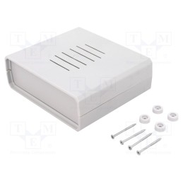 1 pcs x KRADEX - Z4WJ - Enclosure: with panel, vented, X: 149.5mm, Y: 129.8mm, Z: 50mm, grey