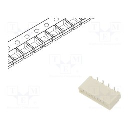 10 pcs x Amphenol Communications Solutions - F52L-1A7A1-11008-B200 - FFC/FPC, F52L, PIN: 8, Non-ZIF, SMT, 50V, 1A, tinned, -40÷1