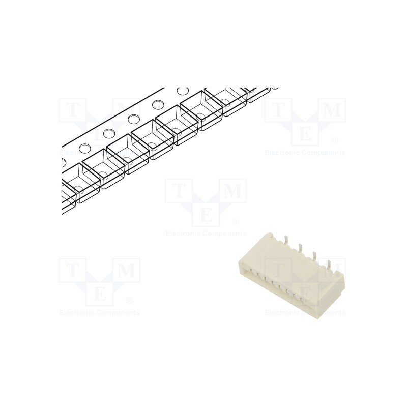 10 pcs x Amphenol Communications Solutions - F52L-1A7A1-11008-B200 - FFC/FPC, F52L, PIN: 8, Non-ZIF, SMT, 50V, 1A, tinned, -40÷1
