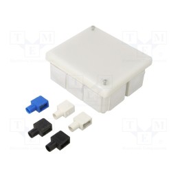 1 pcs x JONEX - PK-105L WHITE - Enclosure: junction box, X: 80mm, Y: 95mm, Z: 40mm, wall mount, IP54