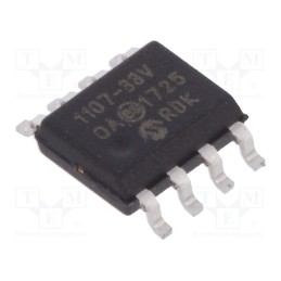 3 pcs x MICROCHIP TECHNOLOGY - TC1107-3.3VOA - IC: voltage regulator, LDO,linear,fixed, 3.3V, 0.3A, SO8, SMD,
