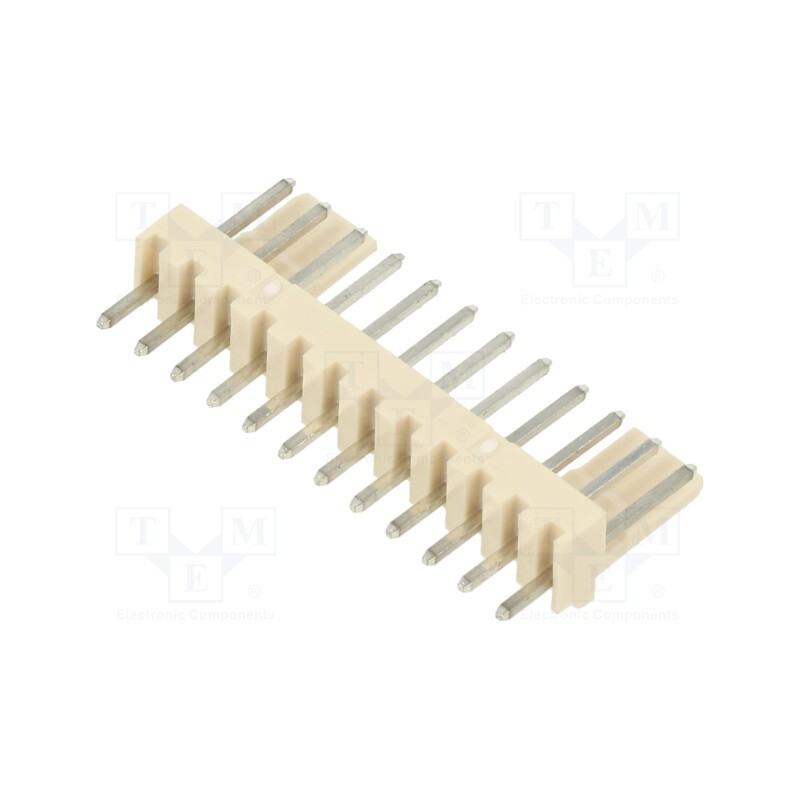 10 pcs x MOLEX - 22041121 - Socket, wire-board, male, Mini-Latch, 2.5mm, PIN: 12, THT, 250V, 3A
