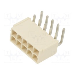 10 pcs x MOLEX - 874271002 - Socket, wire-board, male, Mini-Fit Jr, 4.2mm, PIN: 10, THT, 13A