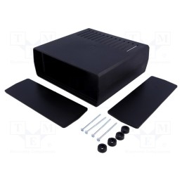 1 pcs x KRADEX - Z1AW - Enclosure: with panel, vented, X: 171mm, Y: 178mm, Z: 67mm, black