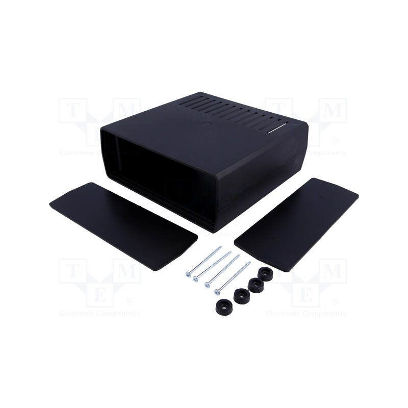 1 pcs x KRADEX - Z1AW - Enclosure: with panel, vented, X: 171mm, Y: 178mm, Z: 67mm, black