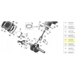Connecting rod bearing can am renegade 1000 420233726