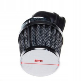 Conical air filter, chrome, 30 32 35 38 mm