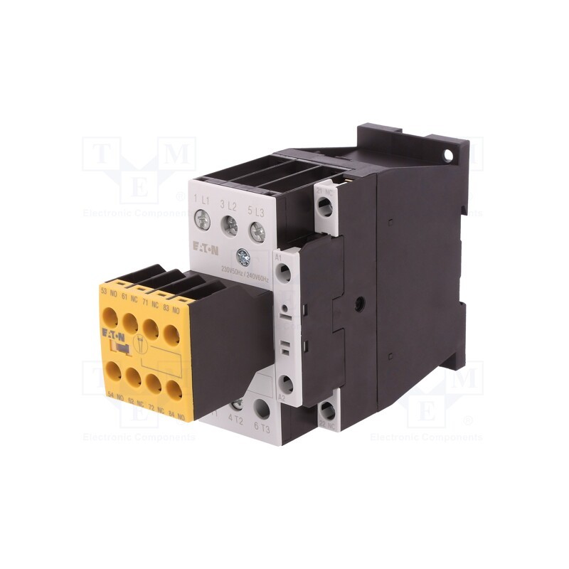 1 pcs x EATON ELECTRIC - DILMS32-23(230V50HZ,240V60HZ) - Contactor: 3-pole, NO x3, Auxiliary contacts: NC x3,NO x2, 32A