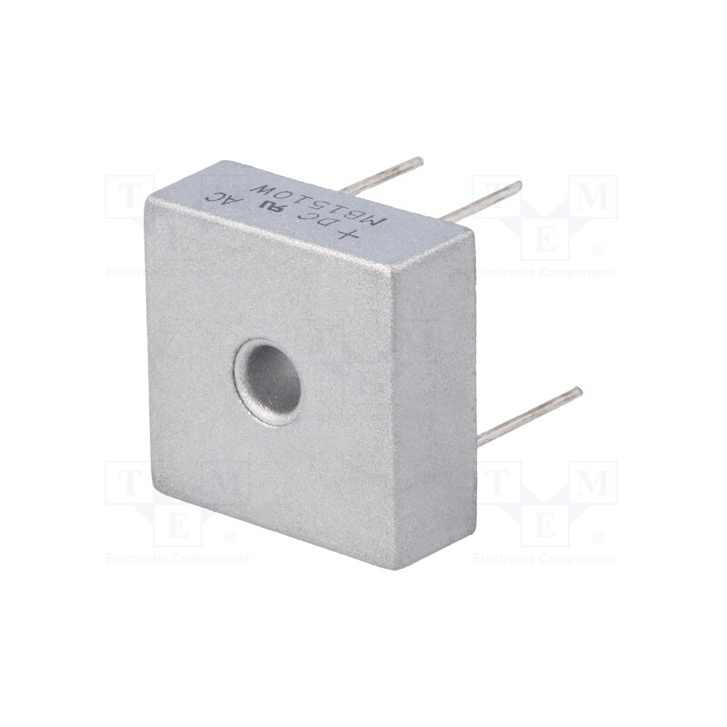 1 pcs x DC COMPONENTS - MB1510W - Bridge rectifier: single-phase, Urmax: 1kV, If: 15A, Ifsm: 300A
