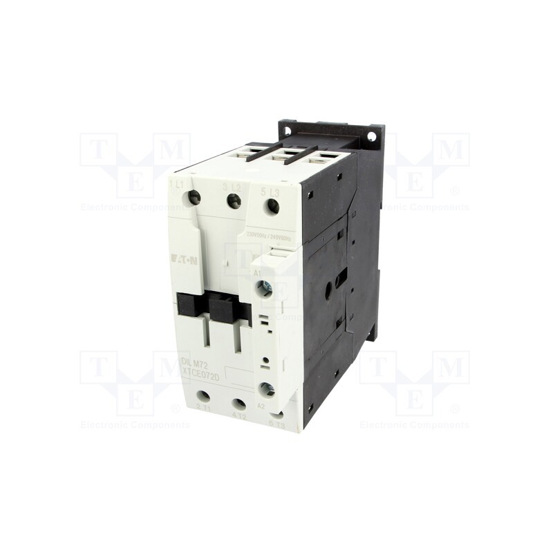 1 pcs x EATON ELECTRIC - DILM72(230V50HZ,240V60HZ) - Contactor: 3-pole, NO x3, 230VAC, 72A, DILM72, screw terminals