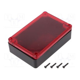 1 pcs x MASZCZYK - KM-76BKTRR - Enclosure: multipurpose, X: 80mm, Y: 120mm, Z: 36mm, ABS, black