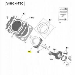 Oversize piston can am renegade outlander 800 g1 91 208 mm 420296776