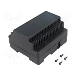 1 pcs x MASZCZYK - KM-71/BK - Enclosure: for DIN rail mounting, Y: 91mm, X: 105mm, Z: 60mm, ABS