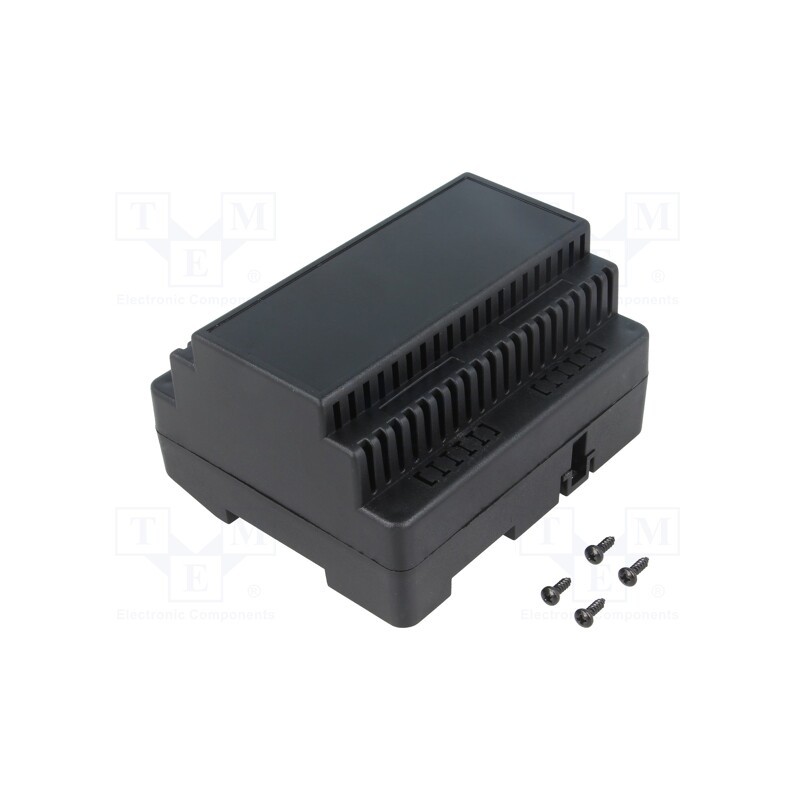 1 pcs x MASZCZYK - KM-71/BK - Enclosure: for DIN rail mounting, Y: 91mm, X: 105mm, Z: 60mm, ABS