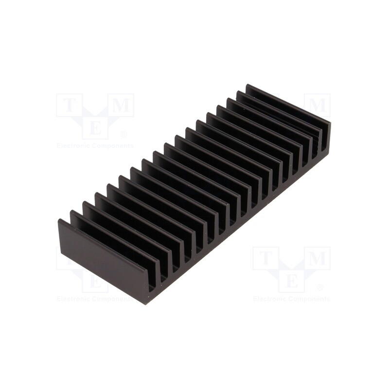1 pcs x FISCHER ELEKTRONIK - SK81/37,5/SA - Heatsink: extruded, grilled, black, L: 37.5mm, W: 100mm, H: 15mm