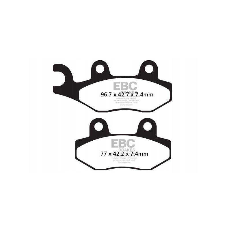 Brake pads ebc fa135r set for 1 disc from