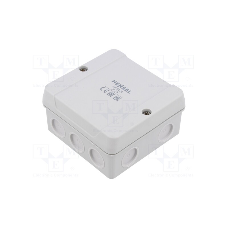 1 pcs x HENSEL - 62000264 - Enclosure: junction box, X: 88mm, Y: 88mm, Z: 50mm, IP55, grey