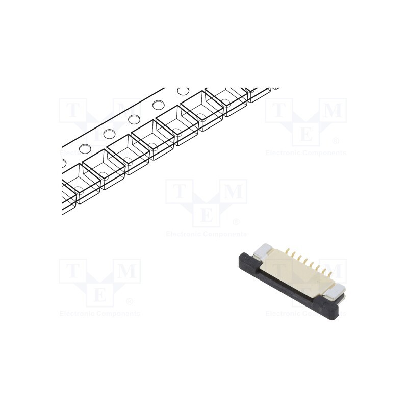 10 pcs x Amphenol Communications Solutions - F52R-1A7H1-11008 - FFC/FPC, F52R, PIN: 8, bottom contacts,ZIF, SMT, 50V, 500mA, 1mm