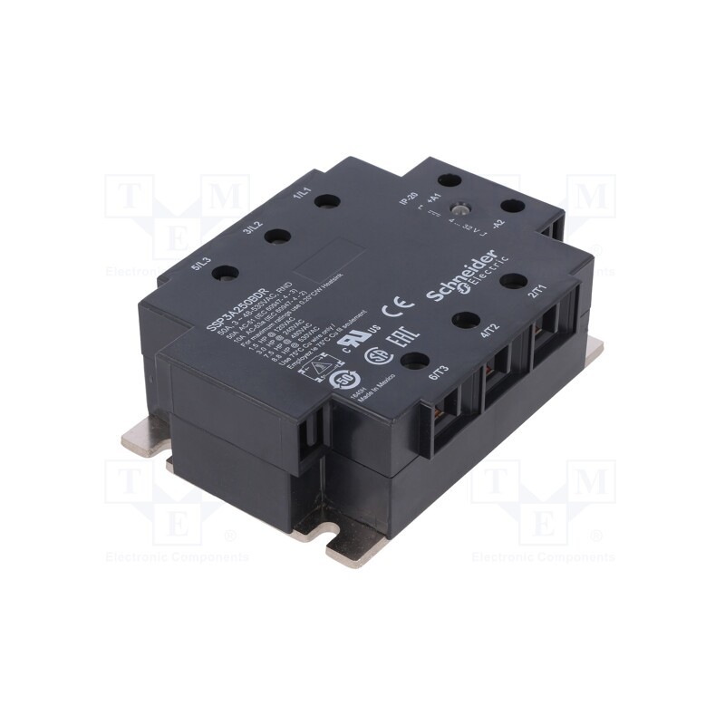 1 pcs x SCHNEIDER ELECTRIC - SSP3A250BDR - Relay: solid state, 50A, Uswitch: 48÷530VAC, 3-phase, Series: SSP
