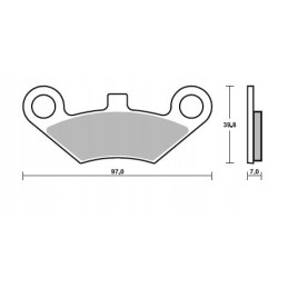 Front brake pads cf moto 500 520 800