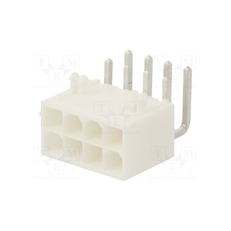 10 pcs x MOLEX - 39300080 - Socket, wire-board, male, Mini-Fit Jr, 4.2mm, PIN: 8, THT, PCB snap