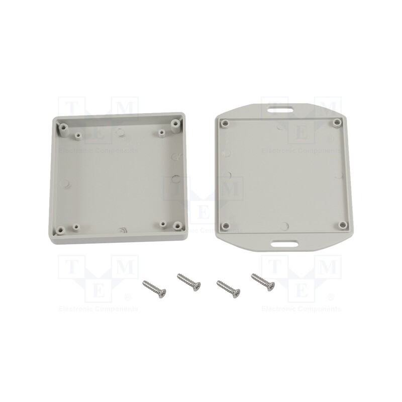 1 pcs x HAMMOND - 1551XXFLGY - Enclosure: multipurpose, X: 80mm, Y: 80mm, Z: 15mm, with fixing lugs