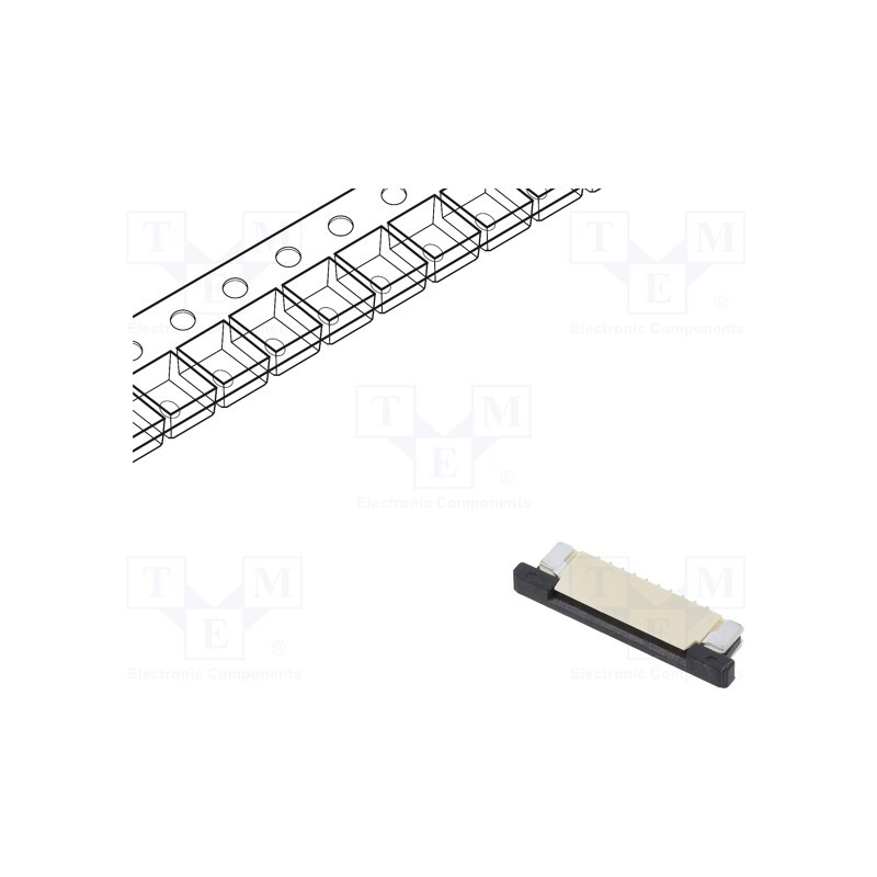 10 pcs x Amphenol Communications Solutions - F52Q-1A7A1-11010 - FFC/FPC, F52Q, PIN: 10, top contacts,ZIF, SMT, 50V, 500mA, tinne