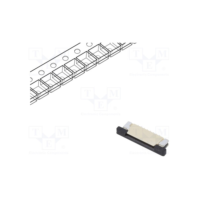 10 pcs x Amphenol Communications Solutions - F52Q-1A7A1-11008 - FFC/FPC, F52Q, PIN: 8, top contacts,ZIF, SMT, 50V, 500mA, tinned