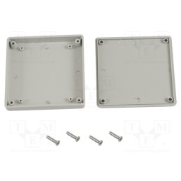 1 pcs x HAMMOND - 1551XXGY - Enclosure: multipurpose, X: 80mm, Y: 80mm, Z: 15mm, 1551 MINI, ABS