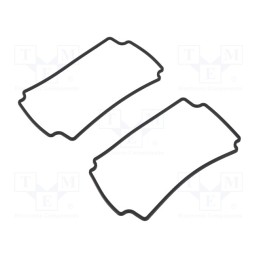 1 set x HAMMOND - 1590Z120G - Gasket, HM-1590Z120, -40÷150°C, Gasket material: silicone rubber