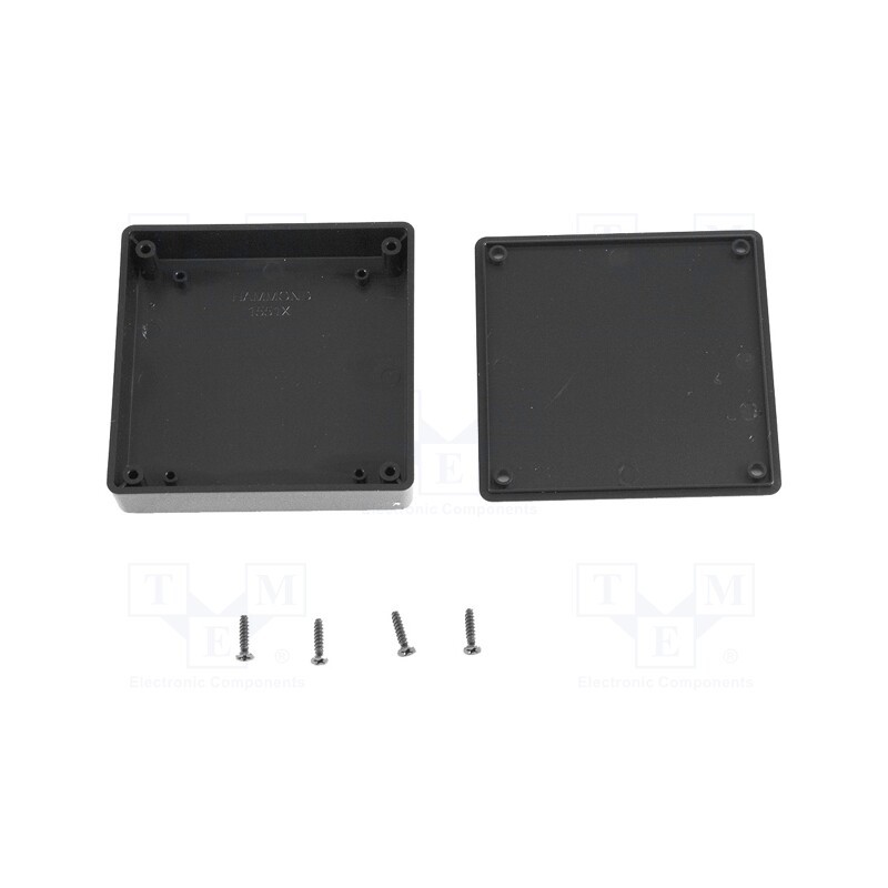 1 pcs x HAMMOND - 1551XXBK - Enclosure: multipurpose, X: 80mm, Y: 80mm, Z: 15mm, 1551 MINI, ABS