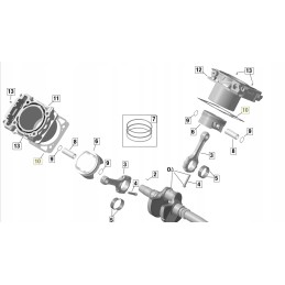 Cylinder gasket can am outlander 450 570 420450330