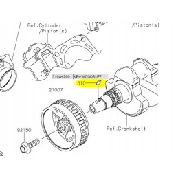 Wedge for shaft Kawasaki KFX700 KVF 360 650 750