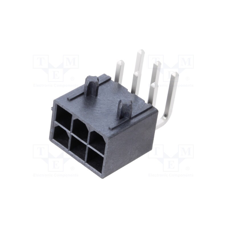 10 pcs x MOLEX - 50362462 - Socket, wire-board, male, Mini-Fit Jr, 4.2mm, PIN: 6, THT, PCB snap