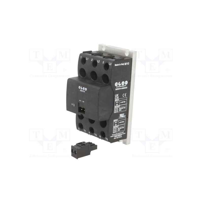 1 pcs x ELCO SRL - SSR370-50600AS - Relay: solid state, 50A, Uswitch: 48÷600VAC, 3-phase, -40÷80°C