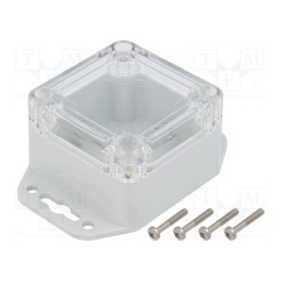 1 pcs x KRADEX - ZP60.60.40UJPH TM PC - Enclosure: multipurpose, X: 60mm, Y: 60mm, Z: 40mm, ZP, polycarbonate