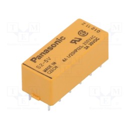 1 pcs x PANASONIC - S25ULCSAD - Relay: electromagnetic, (SPST-NO + SPST-NC) x2, Ucoil: 5VDC, 130Ω