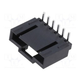 10 pcs x MOLEX - 705530040 - Socket, wire-board, male, SL, 2.54mm, PIN: 6, THT, angled 90°