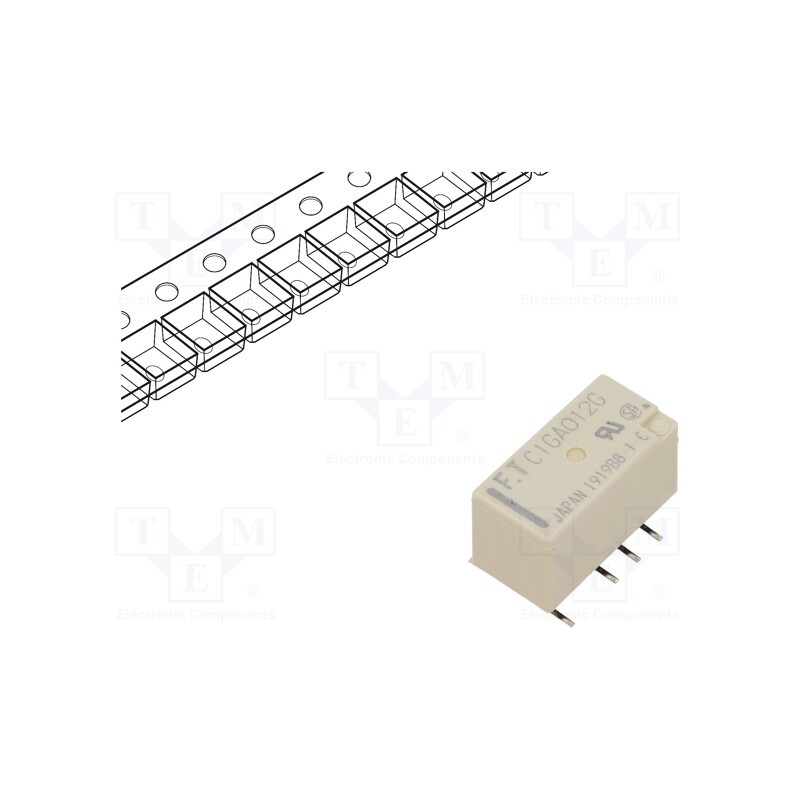 1 pcs x FUJITSU - FTR-C1GA012G-B05 - Relay: electromagnetic, DPDT, Ucoil: 12VDC, 2A, 0.3A/125VAC, SMT
