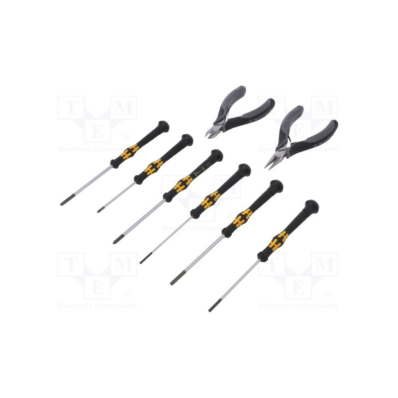 1 set x KNIPEX - 00 20 18 ESD - Kit: general purpose, ESD, bag, 8pcs.