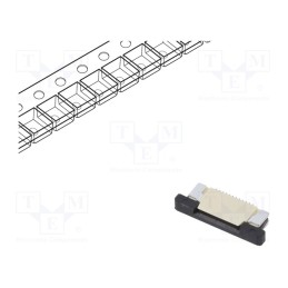 10 pcs x Amphenol Communications Solutions - F32Q-1A7H1-11012 - FFC/FPC, F32Q, PIN: 12, top contacts,ZIF, SMT, 50V, 500mA, -40÷1