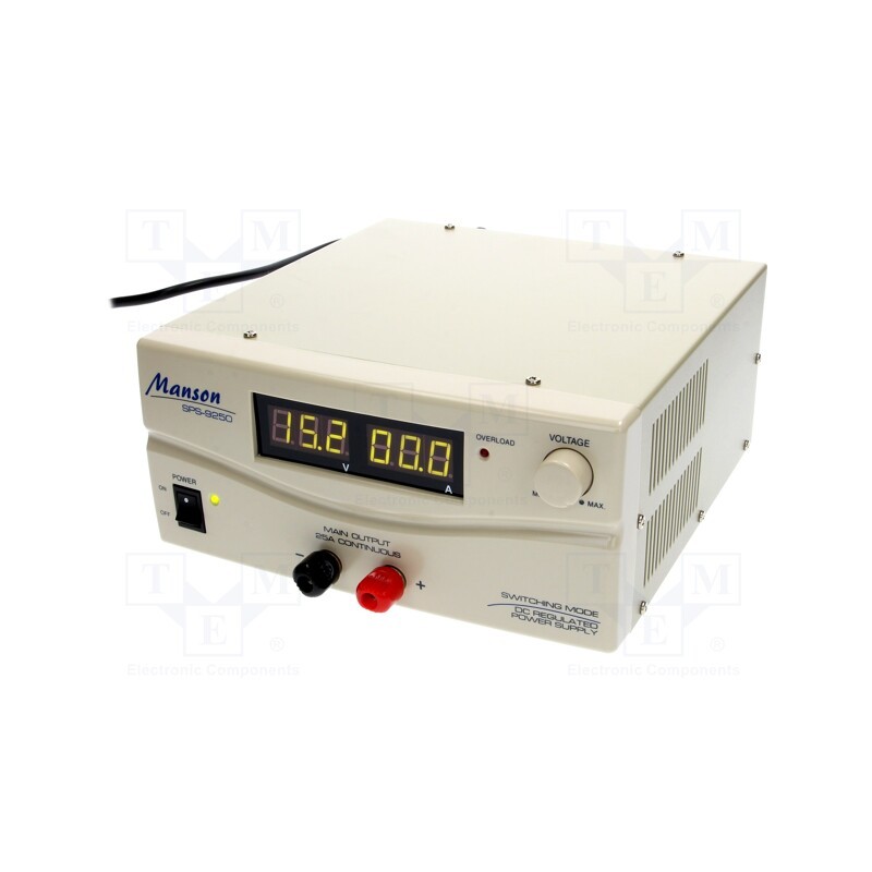 1 pcs x MANSON - SPS-9250 - Power supply: laboratory, switched-mode,single-channel, 3÷15VDC