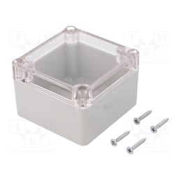 1 pcs x KRADEX - Z111JPH ABS - Enclosure: multipurpose, X: 80mm, Y: 82mm, Z: 55mm, ABS, grey, gasket
