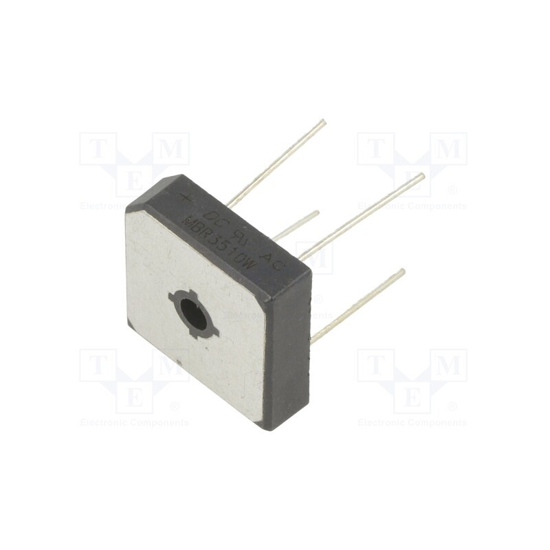 1 pcs x DC COMPONENTS - MBR3510W - Bridge rectifier: single-phase, Urmax: 1kV, If: 35A, Ifsm: 400A