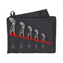 1 set x KNIPEX - 00 19 55 S5 - Kit: pliers, adjustable,Cobra adjustable grip, case, 5pcs.