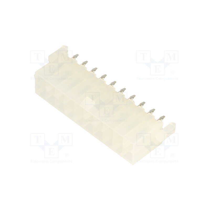 10 pcs x MOLEX - 39299202 - Socket, wire-board, male, Mini-Fit Jr, 4.2mm, PIN: 20, THT, PCB snap