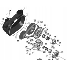 Internal variator housing can am maverick x3 420212605 420212707