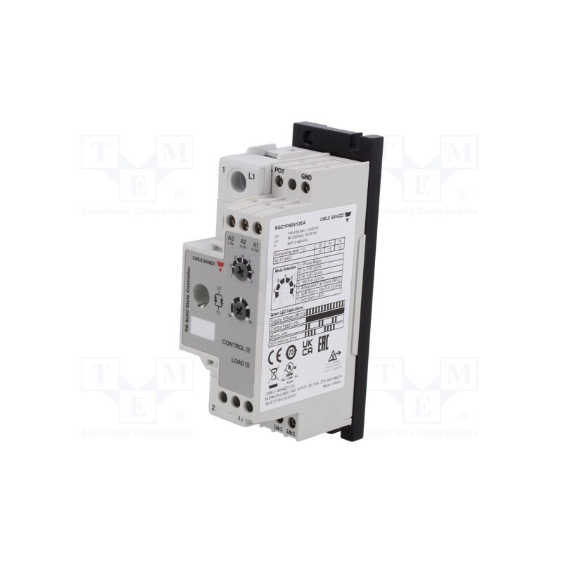 1 pcs x CARLO GAVAZZI - RGC1P48V12EA - Relay: solid state, 15A, 190÷550VAC, Variant: 1-phase, -40÷70°C