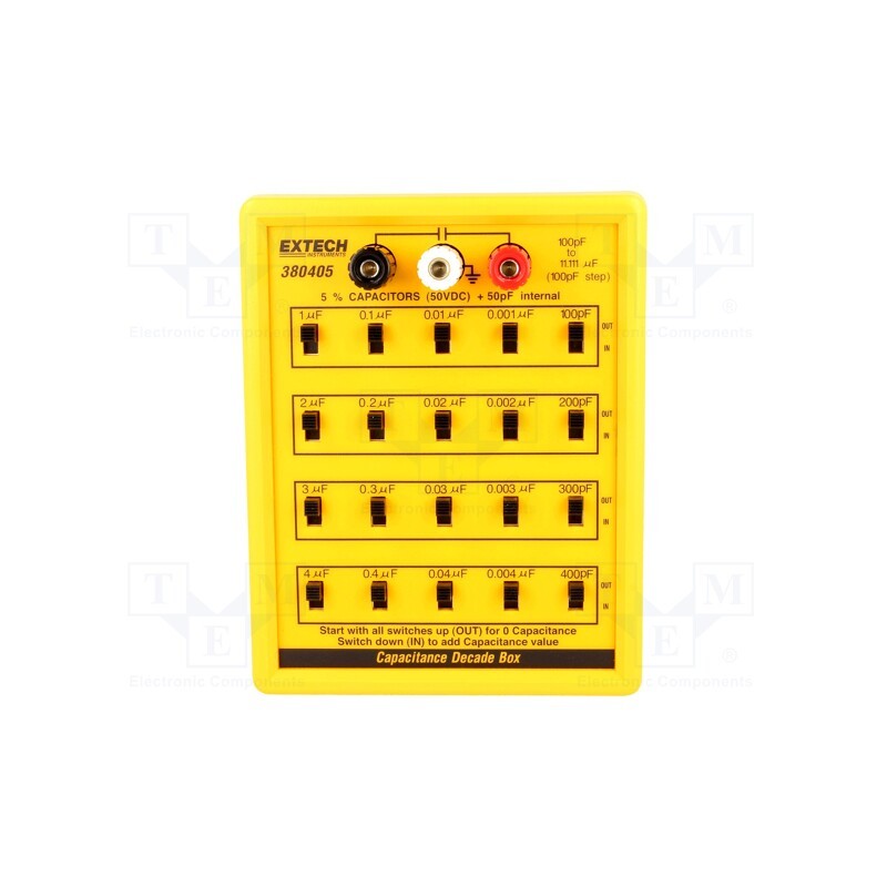 1 pcs x EXTECH - 380405 - Decade box: capacitance, 5%, Number of switches: 20